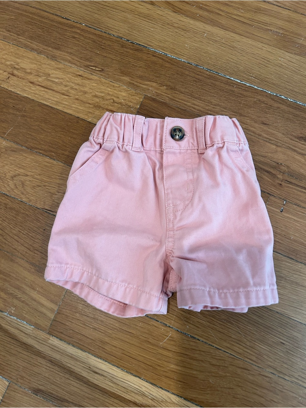 Carter's Boys Soft Salmon-Pink Elastic Waist Shorts